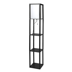 EMITTO Floor Lamp Storage Shelf LED Black