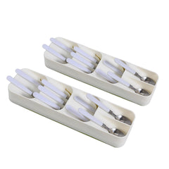 2x Cutlery Organiser Drying Tray Kitchen-TAS_Metro