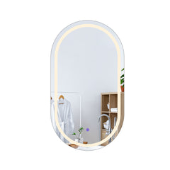 EMITTO LED Wall Mirror Oval Anti-fog 60x100cm