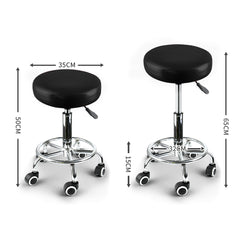 2x Levede Swivel Salon Barstool Hairdressing Black-WA_Rural