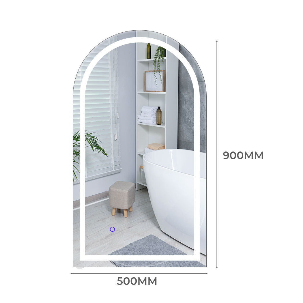 EMITTO LED Wall Mirror Arch Anti-fog 50*90cm 50x90