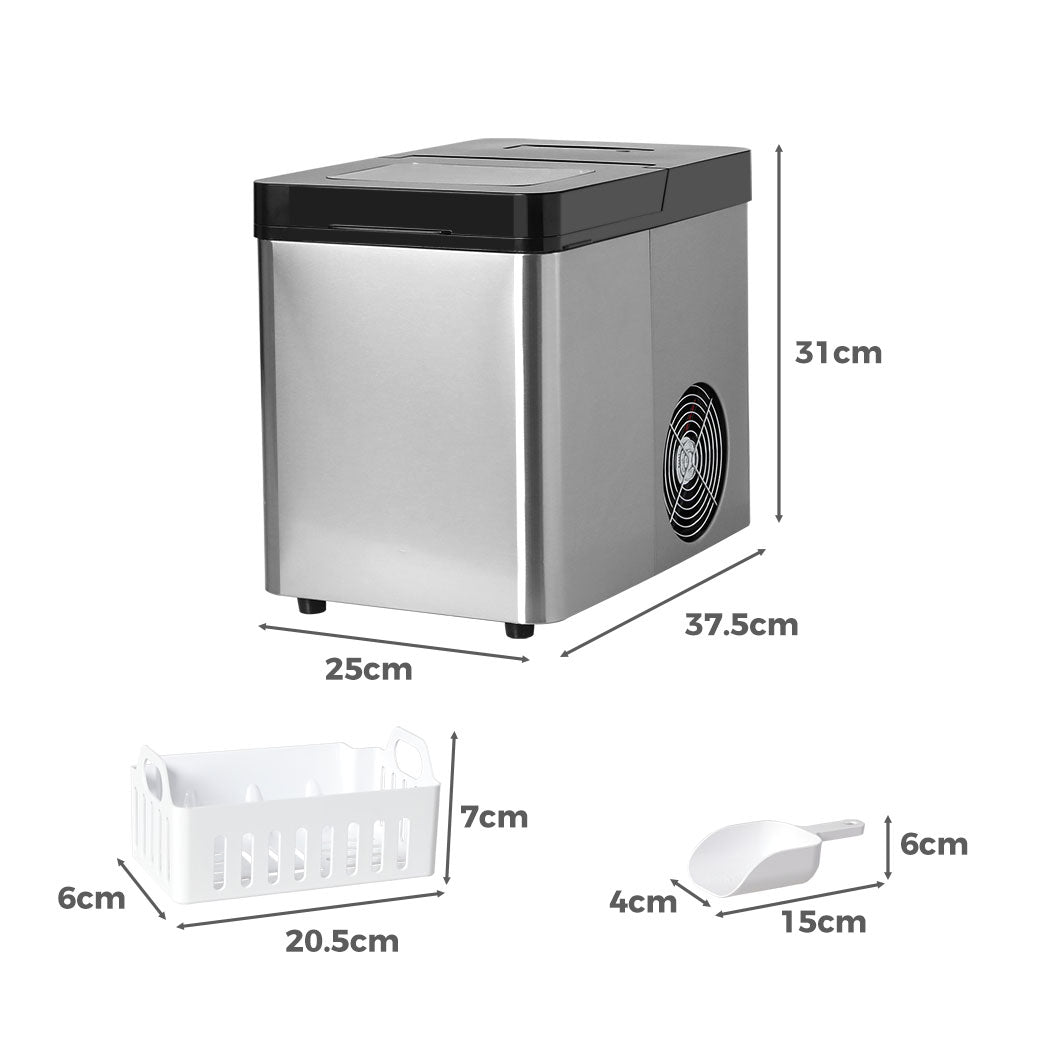 Spector Ice Maker Commercial 2.1L Portable Silver