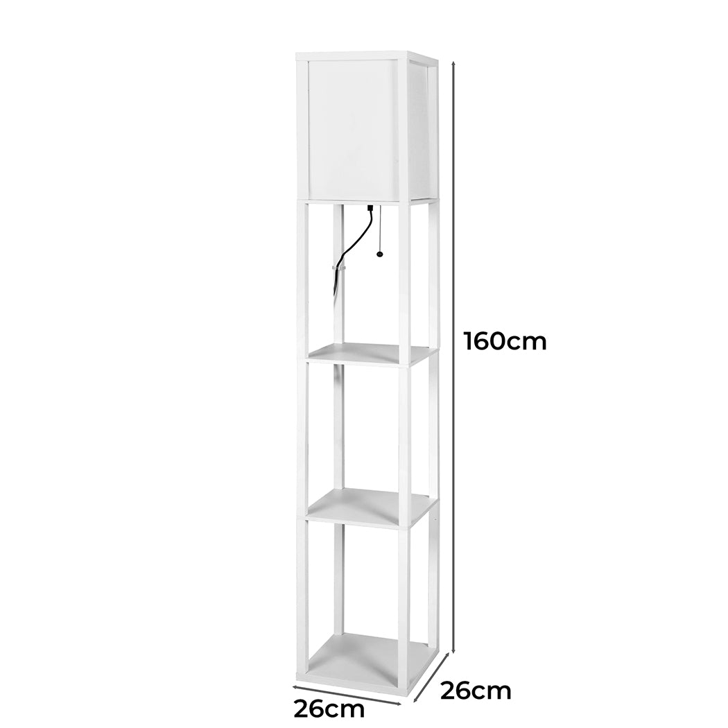 EMITTO Floor Lamp Storage Shelf LED White