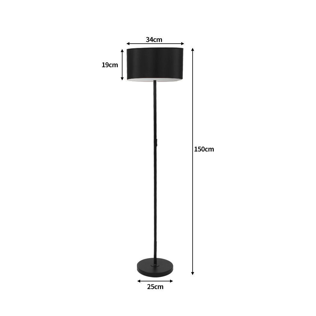 EMITTO Modern LED Floor Lamp Stand Reading Black