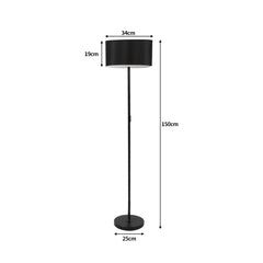 EMITTO Modern LED Floor Lamp Stand Reading Black