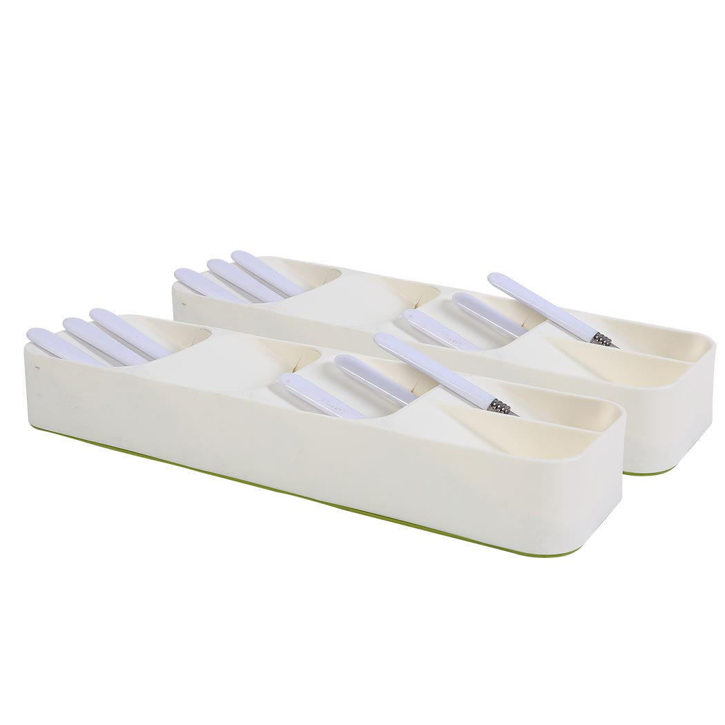 2x Cutlery Organiser Drying Tray Kitchen-TAS_Metro