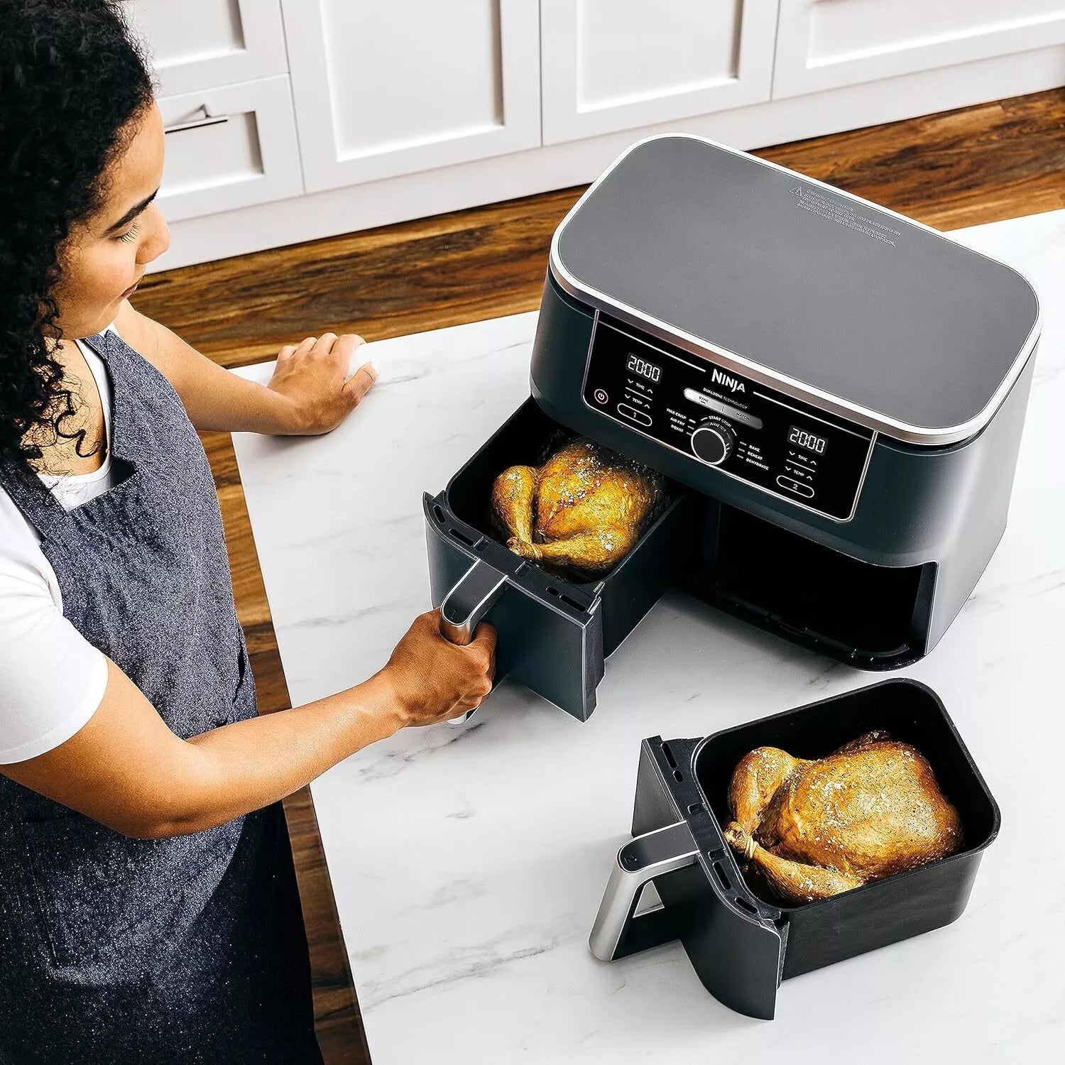 Ninja Foodi Max XXXL Dual Zone 9.5L Air Fryer, 6-in-1, 2 Drawers, No Oil, Black