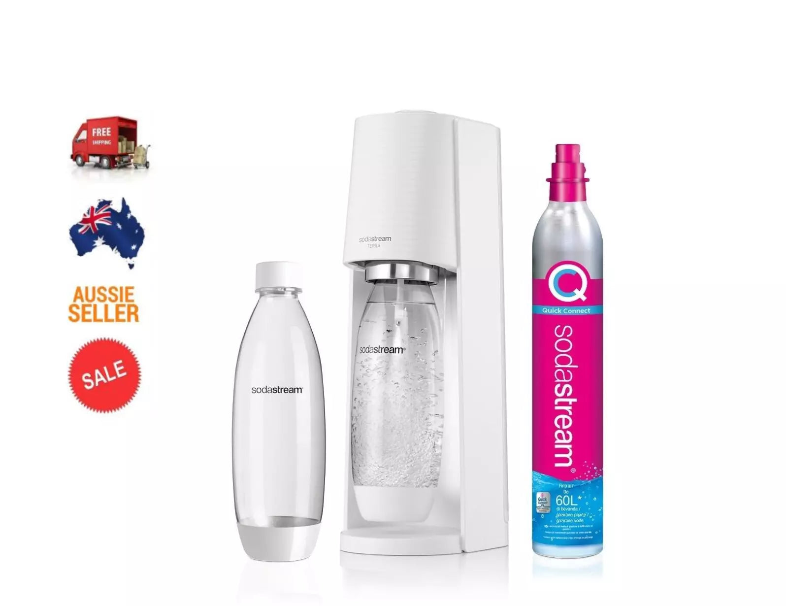 SodaStream Spirit Sparkling Water Drink Maker Terra Pack Soda Stream Machine New