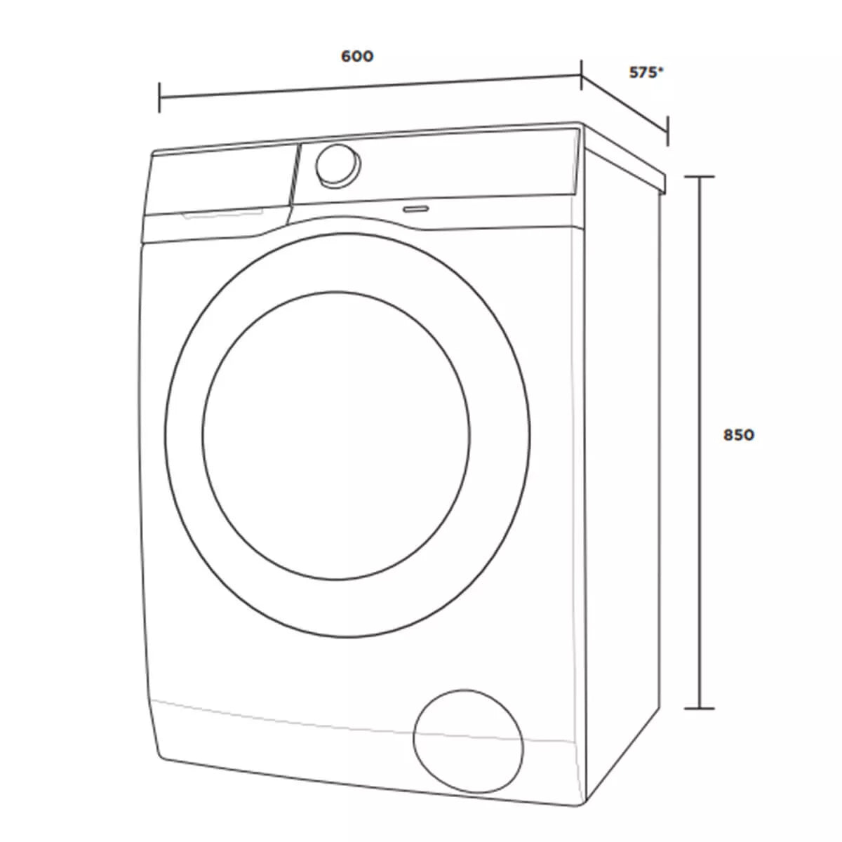 Westinghouse 7.5kg Front Load Washing Machine WWF7524N3WA