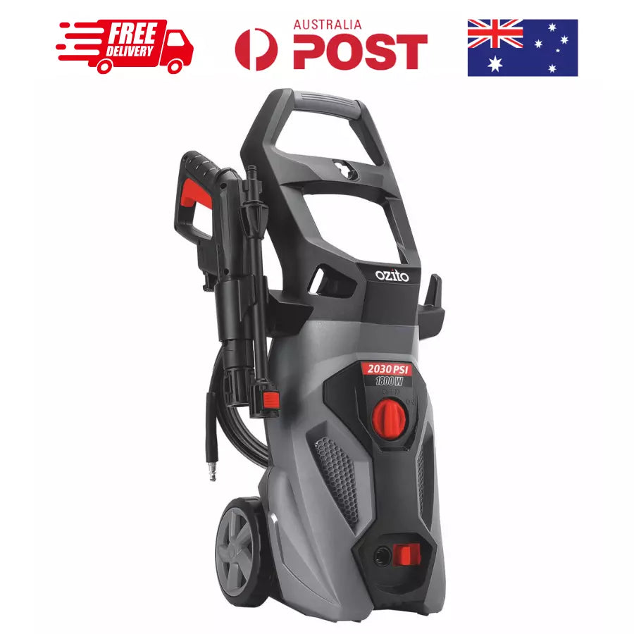 Ozito High Pressure Washer Water Cleaner 2030PSI, 1800W Adjustable Spray Nozzle