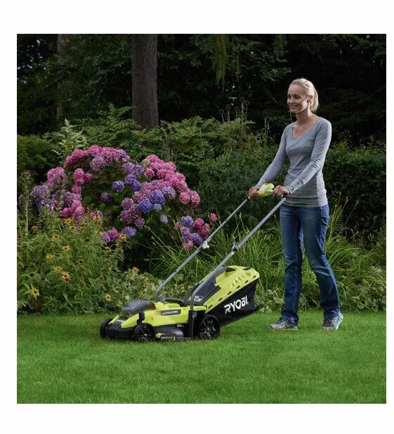 NEW Ryobi One+ 18V 4.0Ah 33cm Cordless Lawn Mower Kit RLM18X33S40